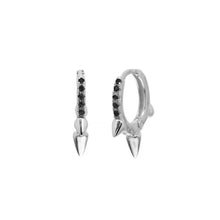 Load image into Gallery viewer, BLACK KANYE SILVER EARRINGS