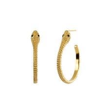 Load image into Gallery viewer, BLACK MAMBA GOLD EARRINGS
