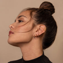 Load image into Gallery viewer, BLACK EMOTION GOLD EARRINGS