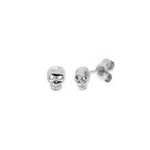Load image into Gallery viewer, CRANIUM SILVER STUD EARRINGS