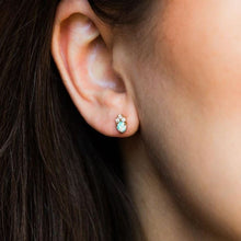 Load image into Gallery viewer, SEA OPAL GOLD STUD EARRINGS