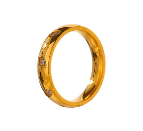 TEARED GOLD RING
