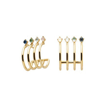 Load image into Gallery viewer, AQUA GOLD EARRINGS