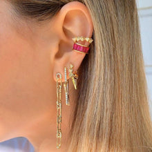 Load image into Gallery viewer, BABY SAFETY PIN 5 DROP EARRINGS