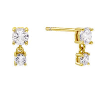Load image into Gallery viewer, BALANCE STUD GOLD EARRINGS