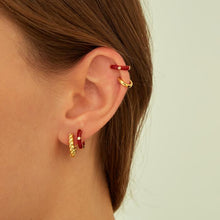 Load image into Gallery viewer, WINE OHANA GOLD EARRINGS