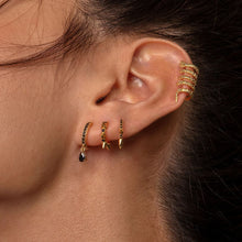 Load image into Gallery viewer, BLACK EMOTION GOLD EARRINGS