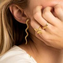 Load image into Gallery viewer, BOA GOLD EARRINGS
