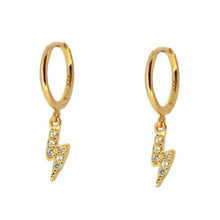 Load image into Gallery viewer, BOLT  GOLD EARRINGS