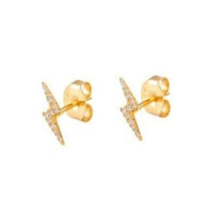 Load image into Gallery viewer, BOWIE GOLD STUD EARRINGS