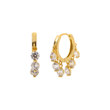 Load image into Gallery viewer, CHAMPAGNE GOLD EARRINGS