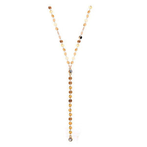 COIN DISC LARIAT NECKLACE