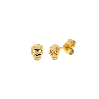 CRANIUM GOLD STUD EARRINGS