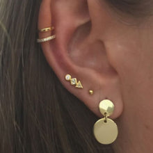 Load image into Gallery viewer, CUBA GOLD STUD EARRING