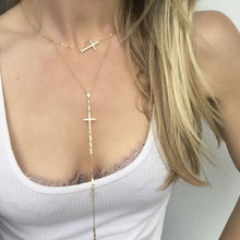 Load image into Gallery viewer, CROSS CHOKER NECKLACE