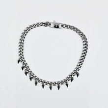Load image into Gallery viewer, CUBAN SILVER STUD NECKLACE