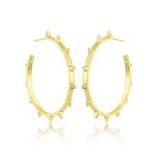 Load image into Gallery viewer, 2&quot; MADDY SPIKED HOOP EARRINGS