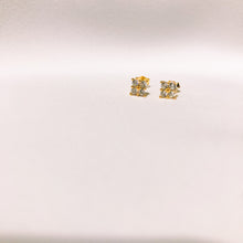Load image into Gallery viewer, CUBIC GOLD STUD EARRINGS