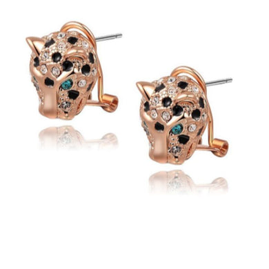 JAGUAR ROSE GOLD STUD EARRINGS