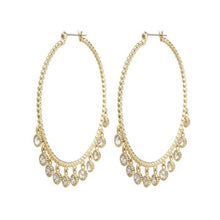 Load image into Gallery viewer, MARACA SHAKER STATEMENT HOOPS- GOLD