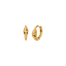 Load image into Gallery viewer, MINI BLACK MAMBA GOLD EARRINGS
