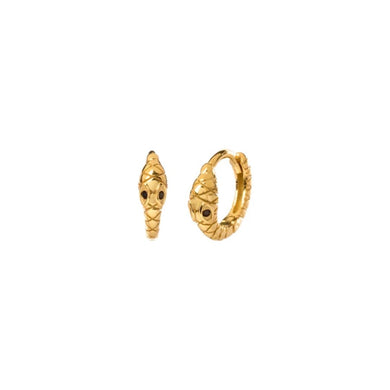 MINI BLACK MAMBA GOLD EARRINGS