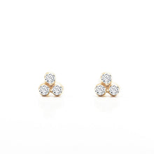 Load image into Gallery viewer, MINI MAGNOLIAS GOLD STUD EARRINGS