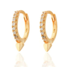 Load image into Gallery viewer, PAVE KARINE GOLD EARRINGS