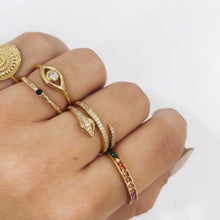 Load image into Gallery viewer, PAVE SNAKE GOLD RING
