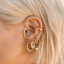 Load image into Gallery viewer, PAVE MINI MARTINA HOOPS - GOLD