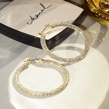 Load image into Gallery viewer, PAVE AMALFI HOOPS- GOLD