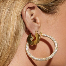 Load image into Gallery viewer, PAVE AMALFI HOOPS- GOLD