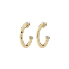 Load image into Gallery viewer, PAVE TIP TUBE HOOPS- GOLD