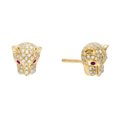 RUBY BABY JAGUAR EARRING