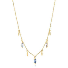 Load image into Gallery viewer, SAMMY BLUE GOLD NECKLACE
