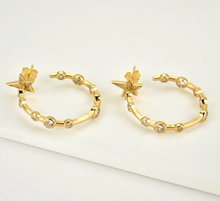 Load image into Gallery viewer, STAR STUNNER 1.5&quot; HOOP EARRINGS