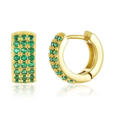 SADIE GREEN HUGGIE EARRING