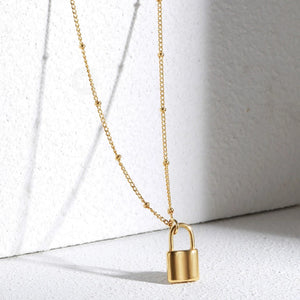 LOCKED UP GOLD NECKLACE