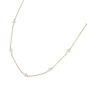 Shining Cross Gold Necklace