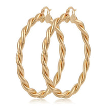 Load image into Gallery viewer, TWIST TUBE GOLD HOOPS