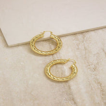 Load image into Gallery viewer, Thick TextureD Hoop Earrings