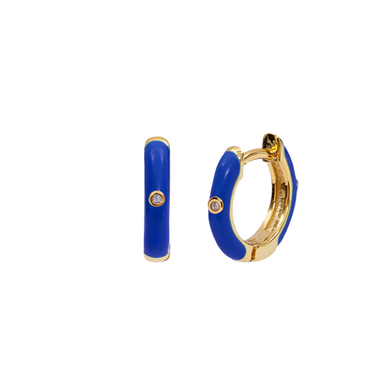 NAVY OHANA GOLD EARRINGS