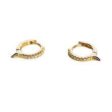 Load image into Gallery viewer, PAVE KARINE GOLD EARRINGS