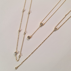 CALDY GOLD LARIAT NECKLACE