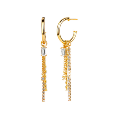 WHITE AUDREY GOLD EARRING