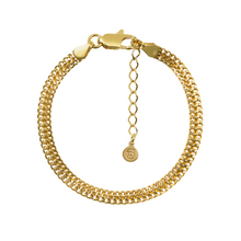 Load image into Gallery viewer, DOUBLE CURB GOLD BRACELET