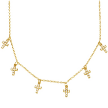 Load image into Gallery viewer, CROSSING OVER GOLD NECKLACE