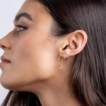 Load image into Gallery viewer, ELENA DROP GOLD EARRINGS