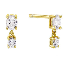 Load image into Gallery viewer, BALANCE STUD GOLD EARRINGS