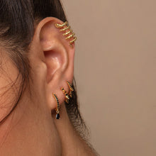Load image into Gallery viewer, BLACK KANYE SILVER EARRINGS